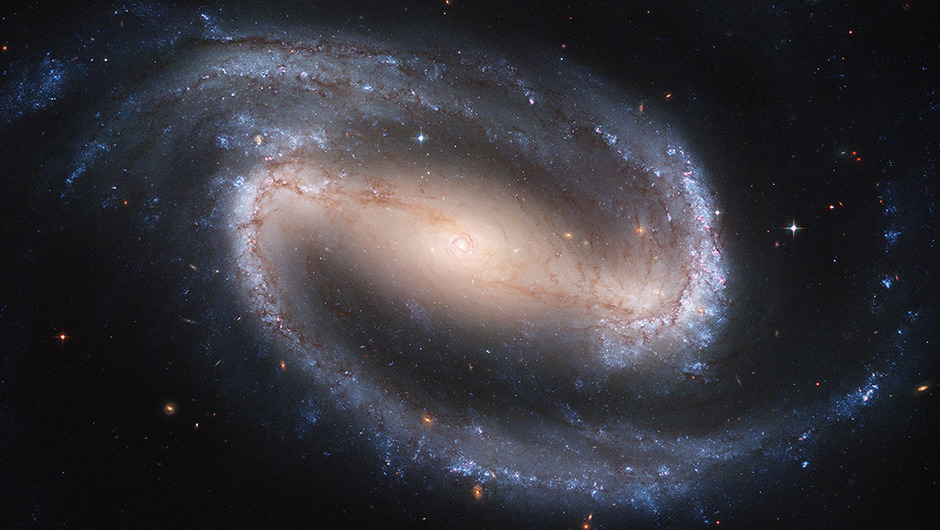 旋涡星系NGC 1300。图片来源：NASA